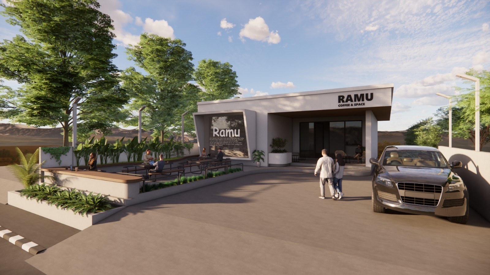 Desain 3D RAMU Coffee